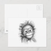 Carte Postale Singe - Baby Orang devant le G-121 2016 (Devant / Derrière)
