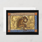 Carte Postale Singe bestiaire médiéval c. 1270 (Devant / Derrière)