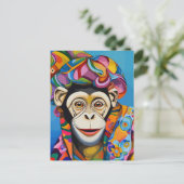 Carte Postale Singe coloré (Debout devant)