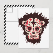 Carte Postale singe crâne de sucre (Devant / Derrière)