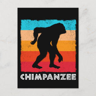 Carte Postale Singe de chimpanzé gorille rétro