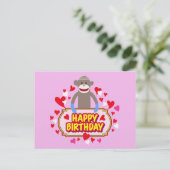 Carte Postale Singe de joyeux anniversaire (Debout devant)