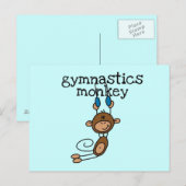 Carte Postale Singe de la gymnastique (Devant / Derrière)