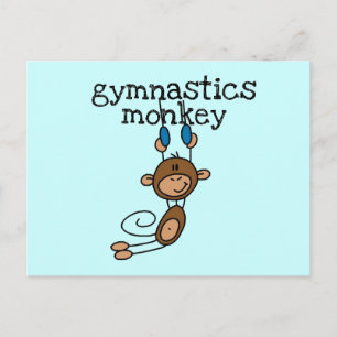 Carte Postale Singe de la gymnastique