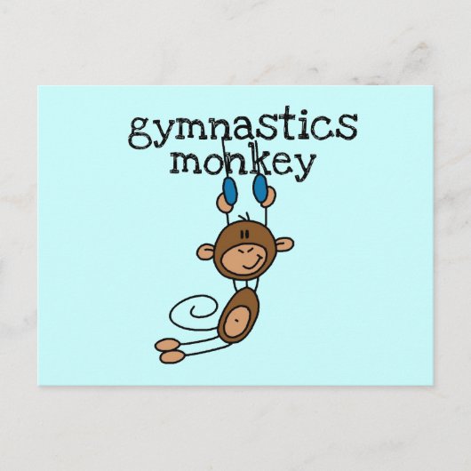 Carte Postale Singe de la gymnastique (Devant)
