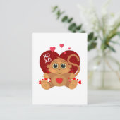 Carte Postale Singe de la Saint Valentin (Debout devant)