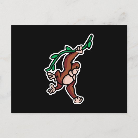 Carte Postale singe de la vigne (Devant)