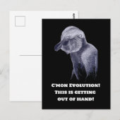Carte Postale Singe de l'évolution (Devant / Derrière)