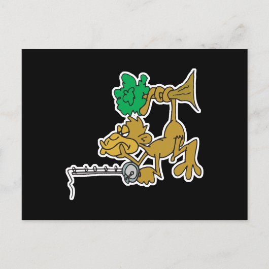 Carte Postale singe de pêche drôle (Devant)