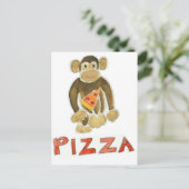 Carte Postale Singe de pizza (Debout devant)