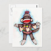 Carte Postale Singe de soie - Monkey Business (Devant / Derrière)