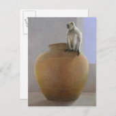 Carte Postale Singe du temple (Devant / Derrière)