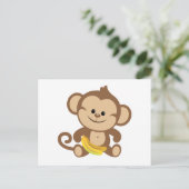 Carte Postale Singe Garçon Avec Banane (Debout devant)