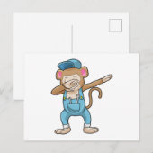 Carte Postale Singe mécanicien au dab de danse hip hop (Devant / Derrière)