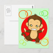 Carte Postale Singe mignon (Devant / Derrière)