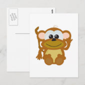 Carte Postale singe mignon Goofkins (Devant / Derrière)