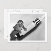 Carte Postale Singe - NASA - années 1950 (Devant / Derrière)