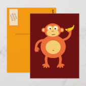 Carte Postale Singe orange (Devant / Derrière)