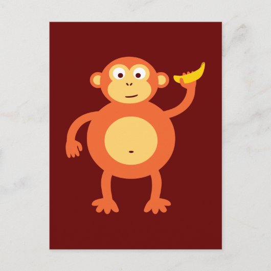 Carte Postale Singe orange (Devant)