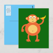 Carte Postale Singe orange (Devant / Derrière)