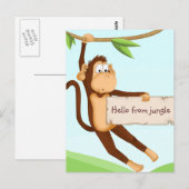 Carte Postale Singe pour enfants (Devant / Derrière)
