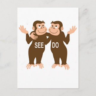 Carte Postale Singe Voir Monkey Do (1)