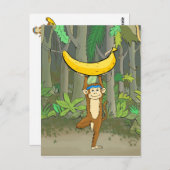 Carte Postale Singe yoga (Devant / Derrière)