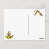 Carte Postale Singe yoga (Dos)