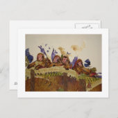 Carte Postale Singes affamés dans le grenier (Devant / Derrière)