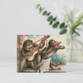 Carte postale "Singes musicaux Vintages" (Debout devant)