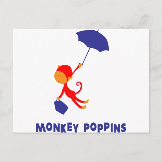 Carte Postale Singes Poppins (Devant)