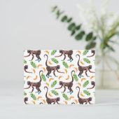 Carte Postale Singes sucrés Jonglant des bananes (Debout devant)