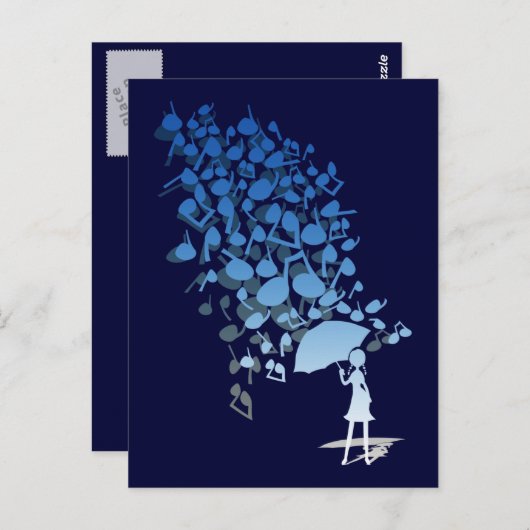 Carte Postale Singin' dans la pluie (Devant / Derrière)