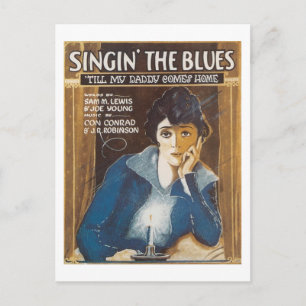 Carte Postale Singin' The Blues Vintage Songbook Cover