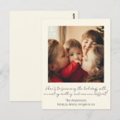 Carte Postale Single Photo Holiday Postcard (Devant / Derrière)