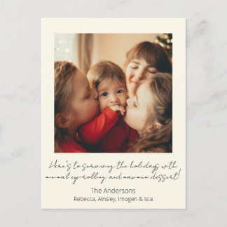 Carte Postale Single Photo Holiday Postcard