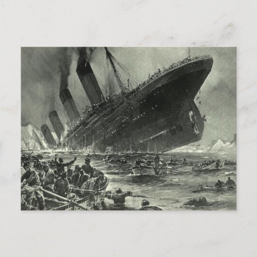 Carte Postale Sinking RMS Titanic (Devant)