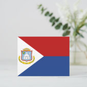 Carte Postale Sint Maarten Flag (Debout devant)