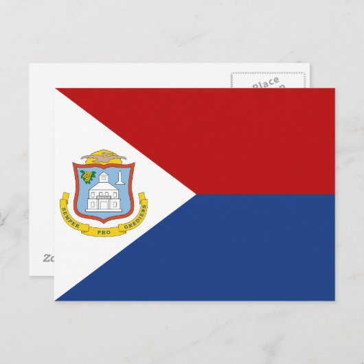 Carte Postale Sint Maarten Flag (Devant / Derrière)