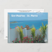 Carte Postale Sint Maarten - St Martin Ocean Blue Seascape Post (Devant / Derrière)