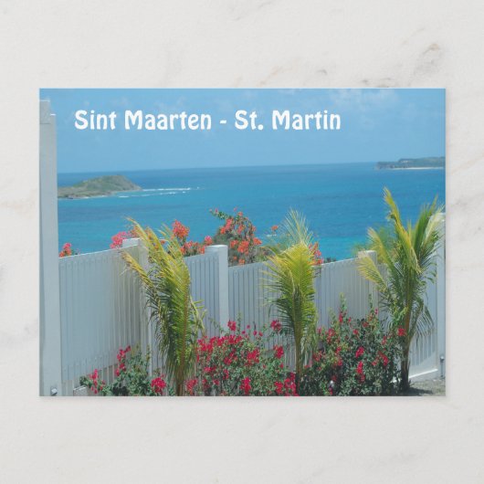 Carte Postale Sint Maarten - St. Martin Ocean Blue Seascape Post (Devant)
