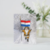 Carte Postale Sinterklaas Avec Ensigne De Pays-Bas (Debout devant)