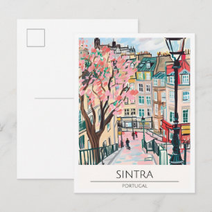 Carte Postale Sintra Portugal Illustration d'art vintage Voyage