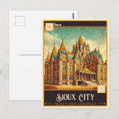 Carte Postale Sioux City, Iowa | VINTAGE (Devant / Derrière)