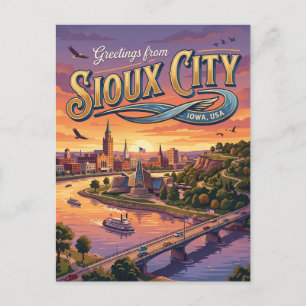 Carte Postale Sioux City Riverfront USA