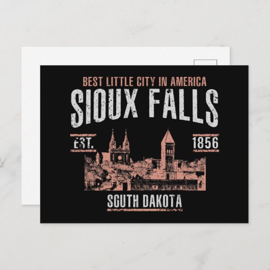 Carte Postale Sioux Falls (Devant / Derrière)