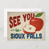 Carte Postale Sioux Falls Dakota du Sud Pomme - Voyage Ancien (Devant / Derrière)