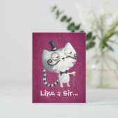 Carte Postale Sir Kitty Chat avec Moustaches (Debout devant)