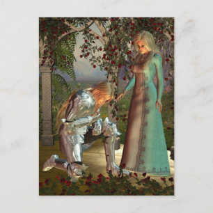 Carte Postale Sir Launcelot et la reine Guinevere