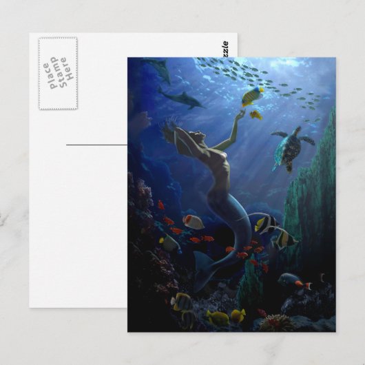 Carte Postale Sirène (Devant / Derrière)